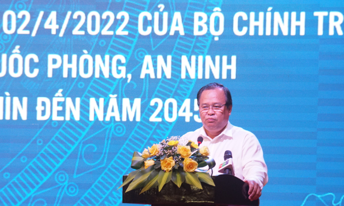 Ông Nguyễn Minh Luân, Phó Chủ tịch UBND tỉnh Cà Mau phát biểu. Ảnh: Hòa Bình