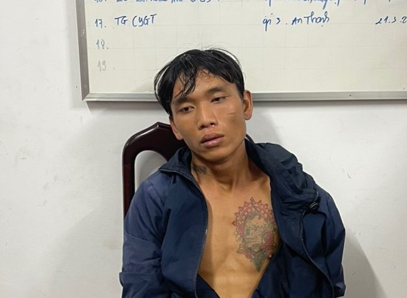 Đối tượng Phạm Châu Thanh tại cơ quan công an.