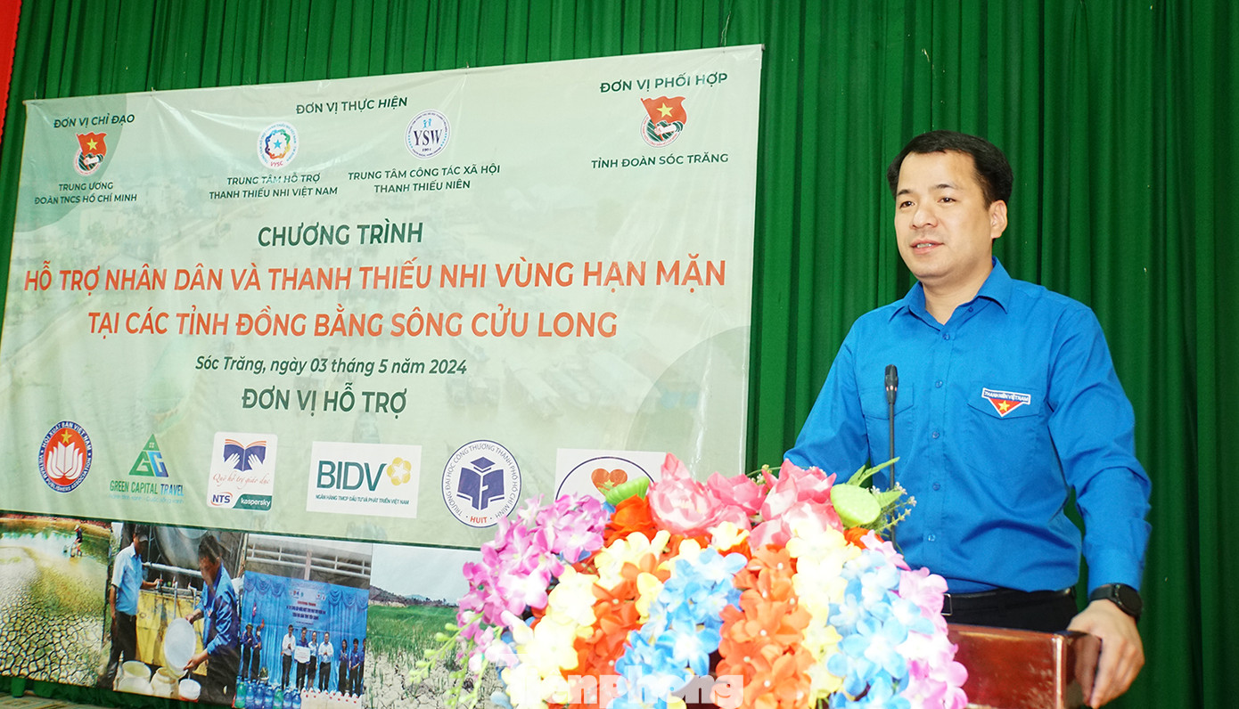 Anh Ngô Văn Cương – Bí thư Trung ương Đoàn phát biểu tại chương trình. Ảnh: Hòa Hội Anh Ngô Văn Cương – Bí thư Trung ương Đoàn phát biểu tại chương trình. Ảnh: Hòa Hội