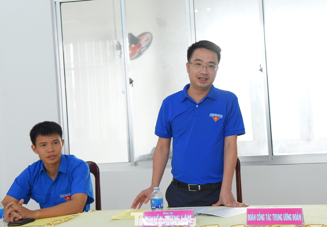 Anh Nguyễn Tường Lâm phát biểu tại buổi làm việc. Ảnh: Hòa Hội