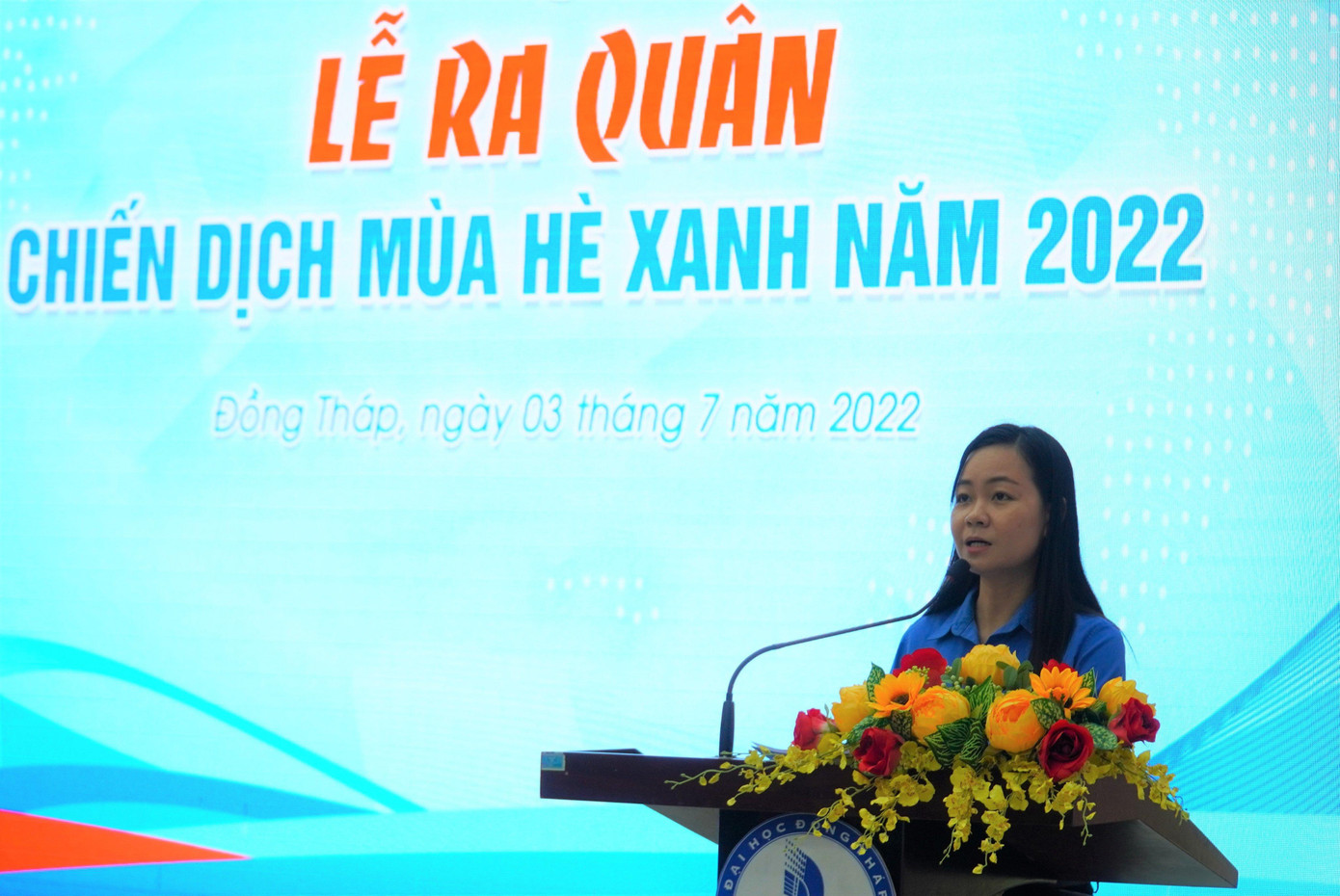 Chị Nguyễn Thị Thúy Lam, Phó Bí thư Tỉnh Đoàn Đồng Tháp phát biểu Chị Nguyễn Thị Thúy Lam, Phó Bí thư Tỉnh Đoàn Đồng Tháp phát biểu