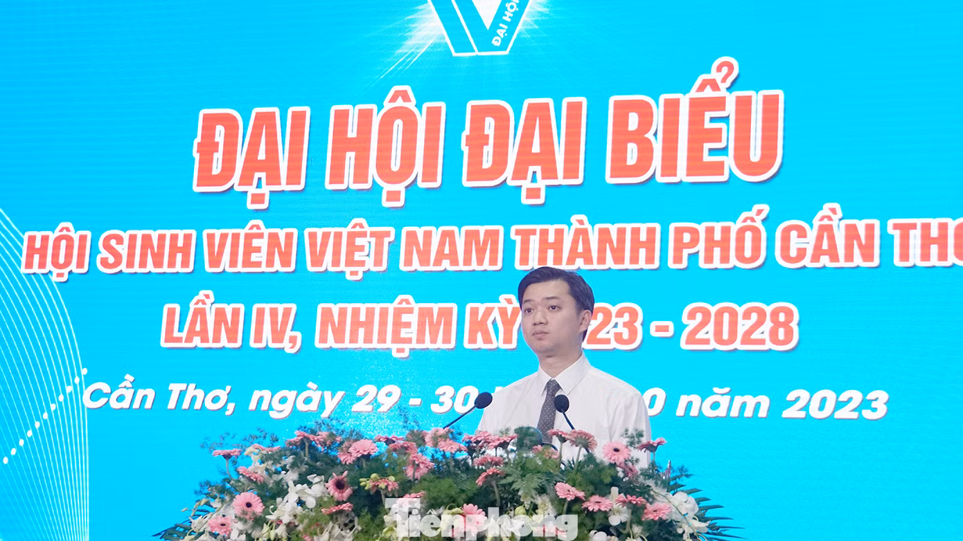 Anh Nguyễn Minh Triết phát biểu tại Đại hội. Ảnh: Hòa Hội Anh Nguyễn Minh Triết phát biểu tại Đại hội. Ảnh: Hòa Hội