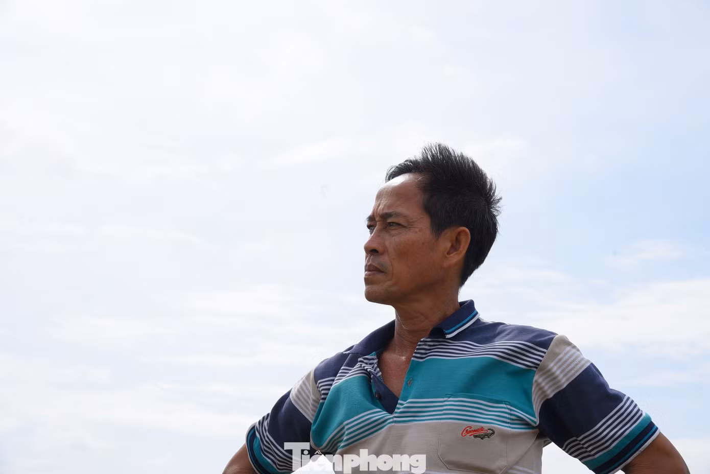 Anh Tươi là cán bộ Vườn Quốc gia Tràm Chim gắn bó hơn 30 năm ở nơi này. Anh dẫn phóng viên đến khu A1, nơi đang được cải tạo để tạo nguồn thức ăn tự nhiên cho sếu. Anh nhìn về phía trước mặt, chia sẻ, trước đây sếu về nhiều lắm nhưng vài năm nay không thấy bóng dáng nữa. Hy vọng thời gian tới sếu sẽ quay trở lại. Ảnh: Hòa Hội