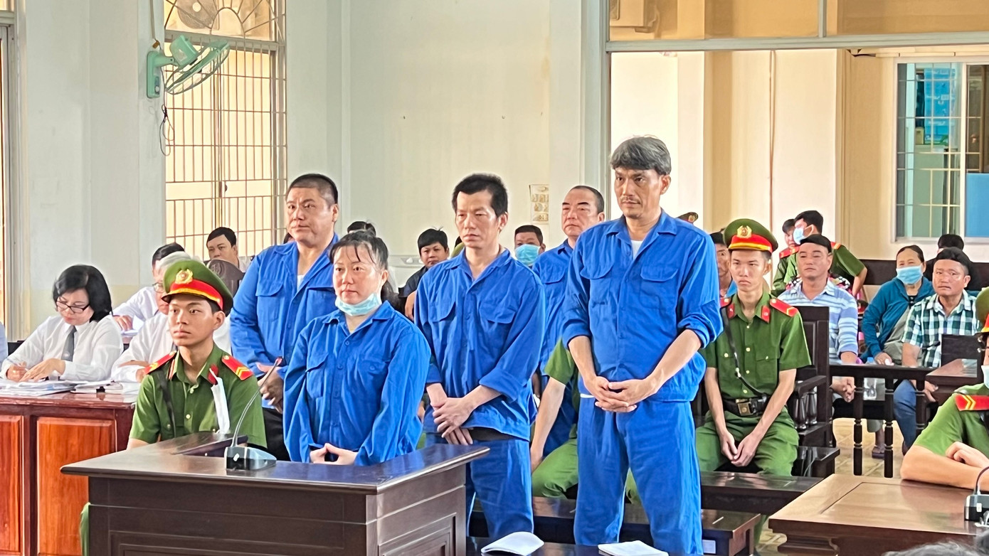 Các bị cáo tại phiên tòa. Các bị cáo tại phiên tòa.