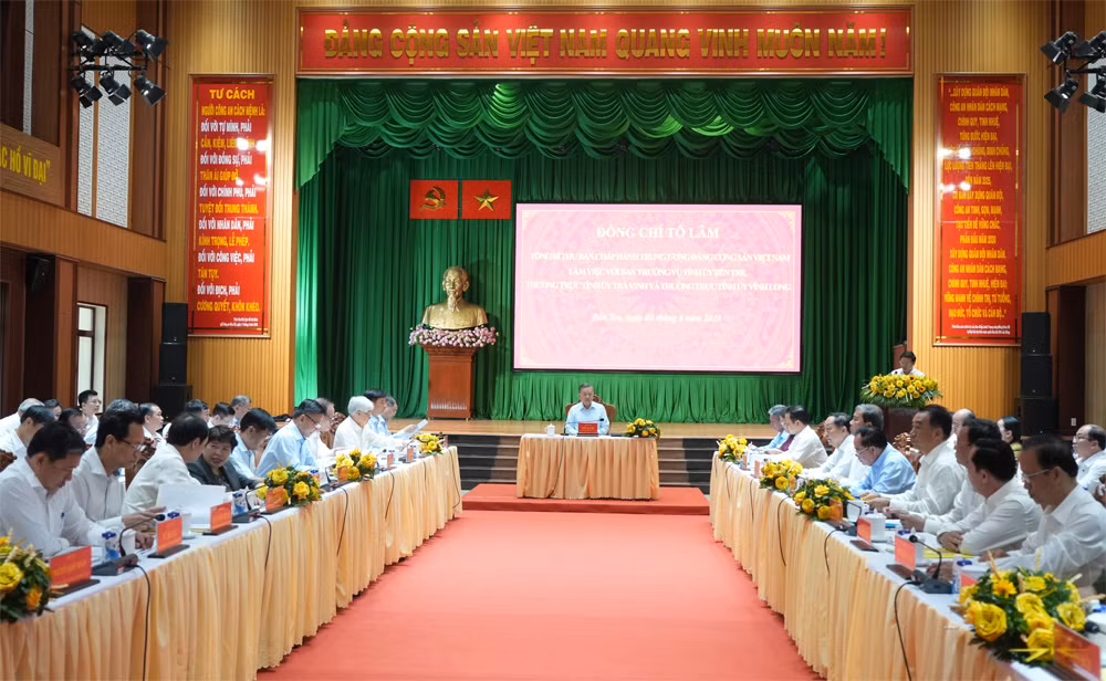 Tổng Bí thư Tô Lâm chủ trì buổi làm việc. (Ảnh: Phương Thảo)