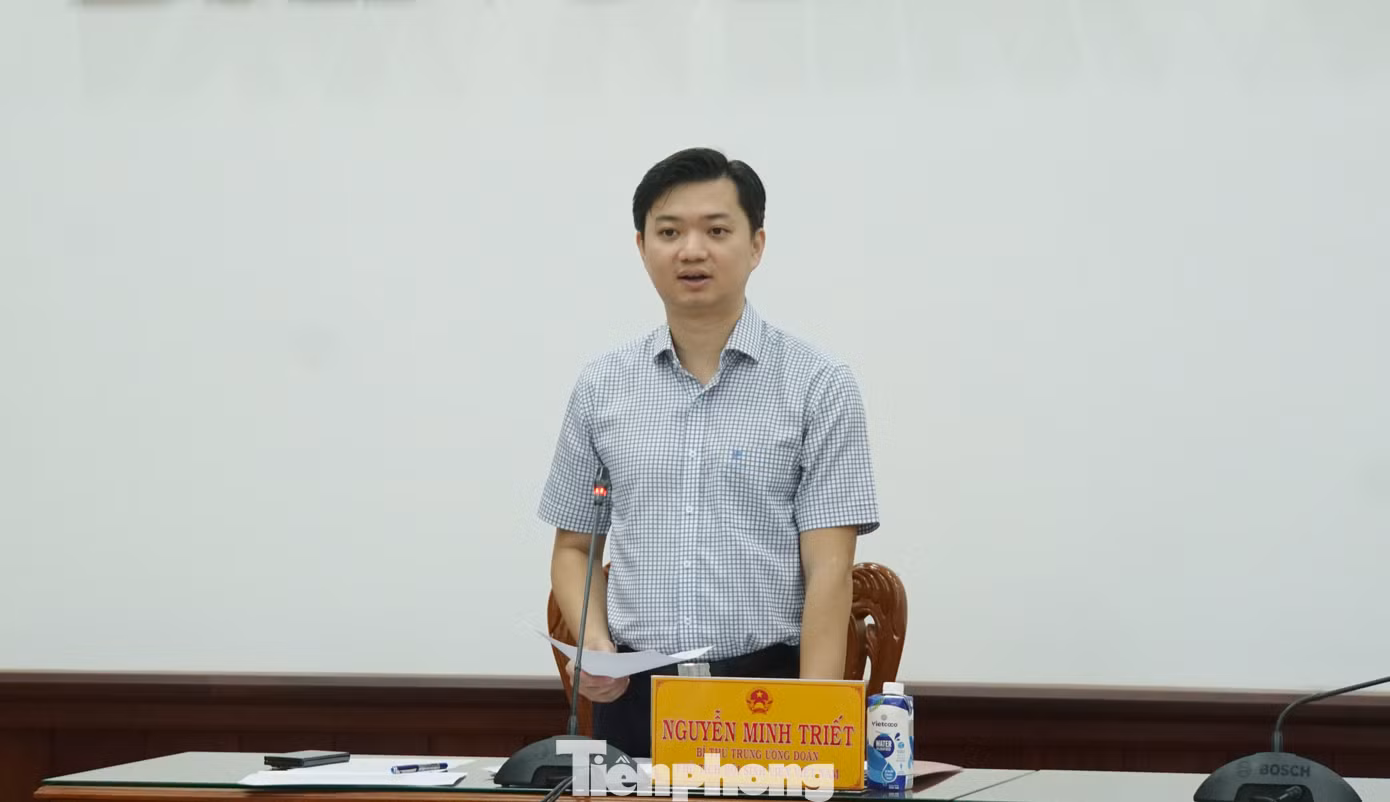 Anh Nguyễn Minh Triết - Bí thư T.Ư Đoàn, Chủ tịch T.Ư Hội Sinh viên Việt Nam phát biểu tại buổi làm việc. Ảnh: Hòa Hội Anh Nguyễn Minh Triết - Bí thư T.Ư Đoàn, Chủ tịch T.Ư Hội Sinh viên Việt Nam phát biểu tại buổi làm việc. Ảnh: Hòa Hội