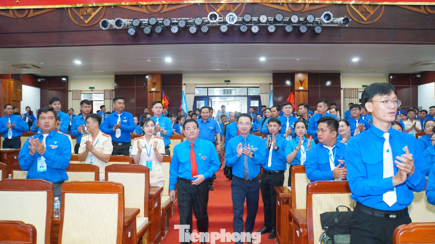 Lãnh đạo Trung ương Đoàn, tỉnh Hậu Giang tham dự đại hội. Ảnh: Hòa Hội