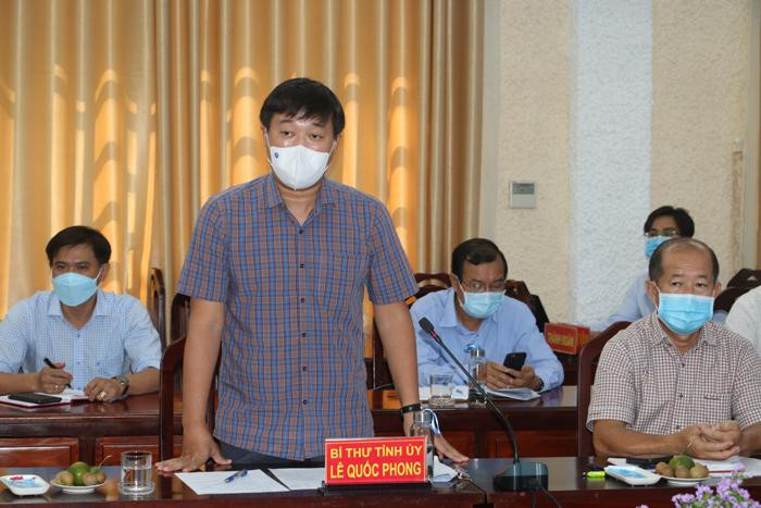 Bí thư Tỉnh uỷ Đồng Tháp Lê Quốc Phong phát biểu