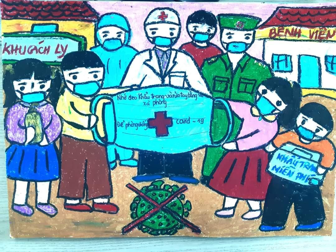Sắp tới, các tranh vẽ của thiếu nhi Bến Tre tham gia tuyên truyền phòng chống COVID - 19 sẽ chuyển đến khu điều trị cách ly của bệnh viện.