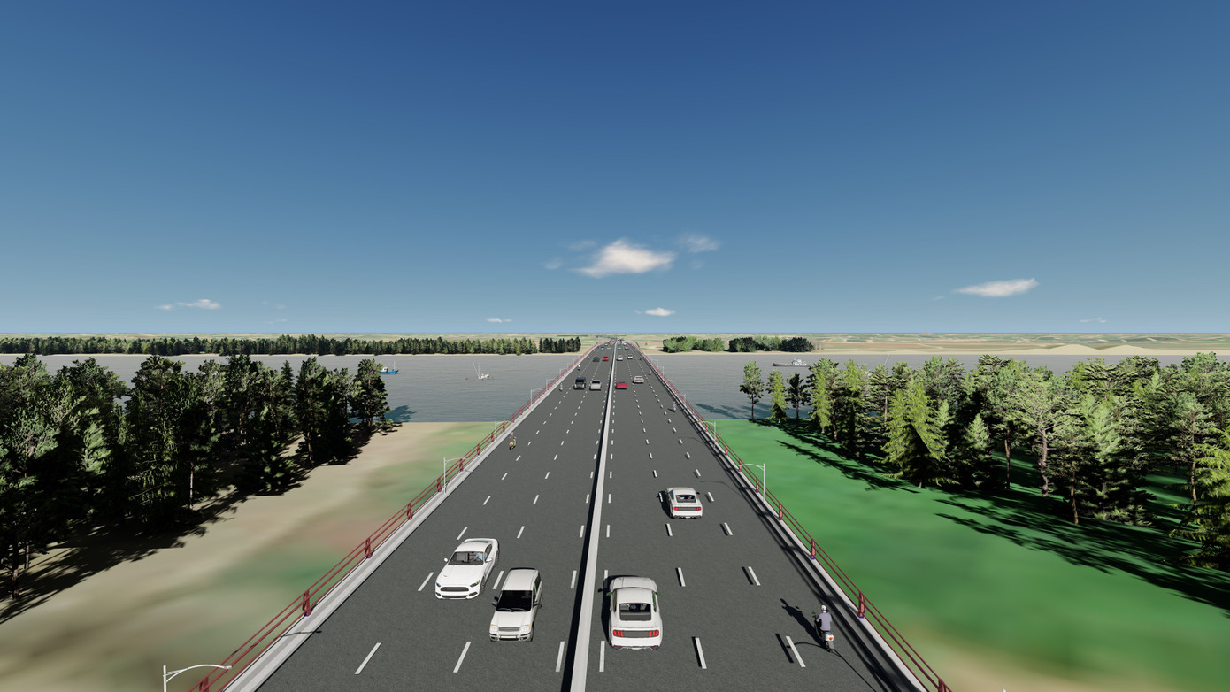 Phối cảnh dự án cầu Ba Lai 8.