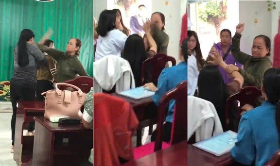 Người nhà bà L. hành hung nhiều giáo viên khác tại trường. Người nhà bà L. hành hung nhiều giáo viên khác tại trường.