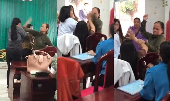 Người nhà bà L. hành hung nhiều giáo viên khác tại trường.