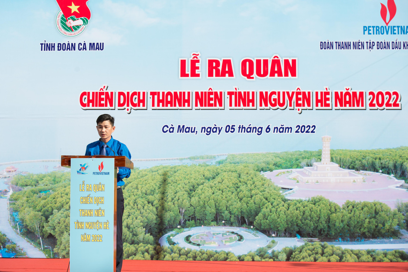 Anh Nguyễn Hoàng Đạo, Bí Thư Tỉnh Đoàn Cà Mau phát biểu