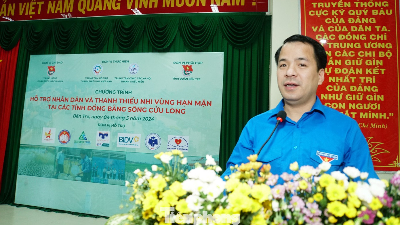 Anh Ngô Văn Cương - Bí thư Trung ương Đoàn phát biểu tại chương trình. Ảnh: Hòa Hội Anh Ngô Văn Cương - Bí thư Trung ương Đoàn phát biểu tại chương trình. Ảnh: Hòa Hội