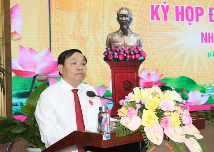 Ông Phan Văn Thắng – Chủ tịch Hội đồng nhân dân tỉnh Đồng Tháp, phát biểu