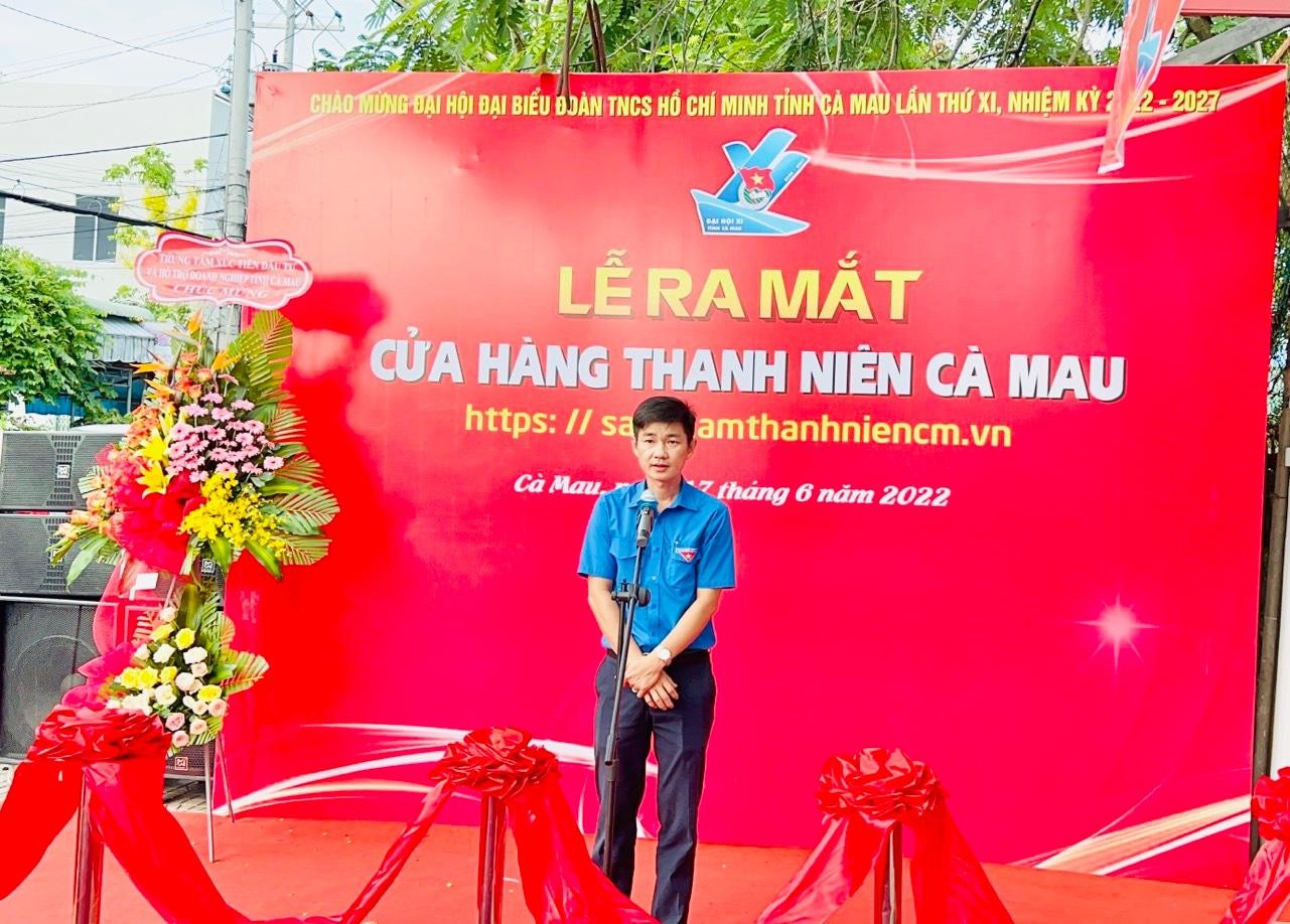 Anh Nguyễn Hoàng Đạo, Bí thư Tỉnh Đoàn Cà Mau phát biểu. Anh Nguyễn Hoàng Đạo, Bí thư Tỉnh Đoàn Cà Mau phát biểu.