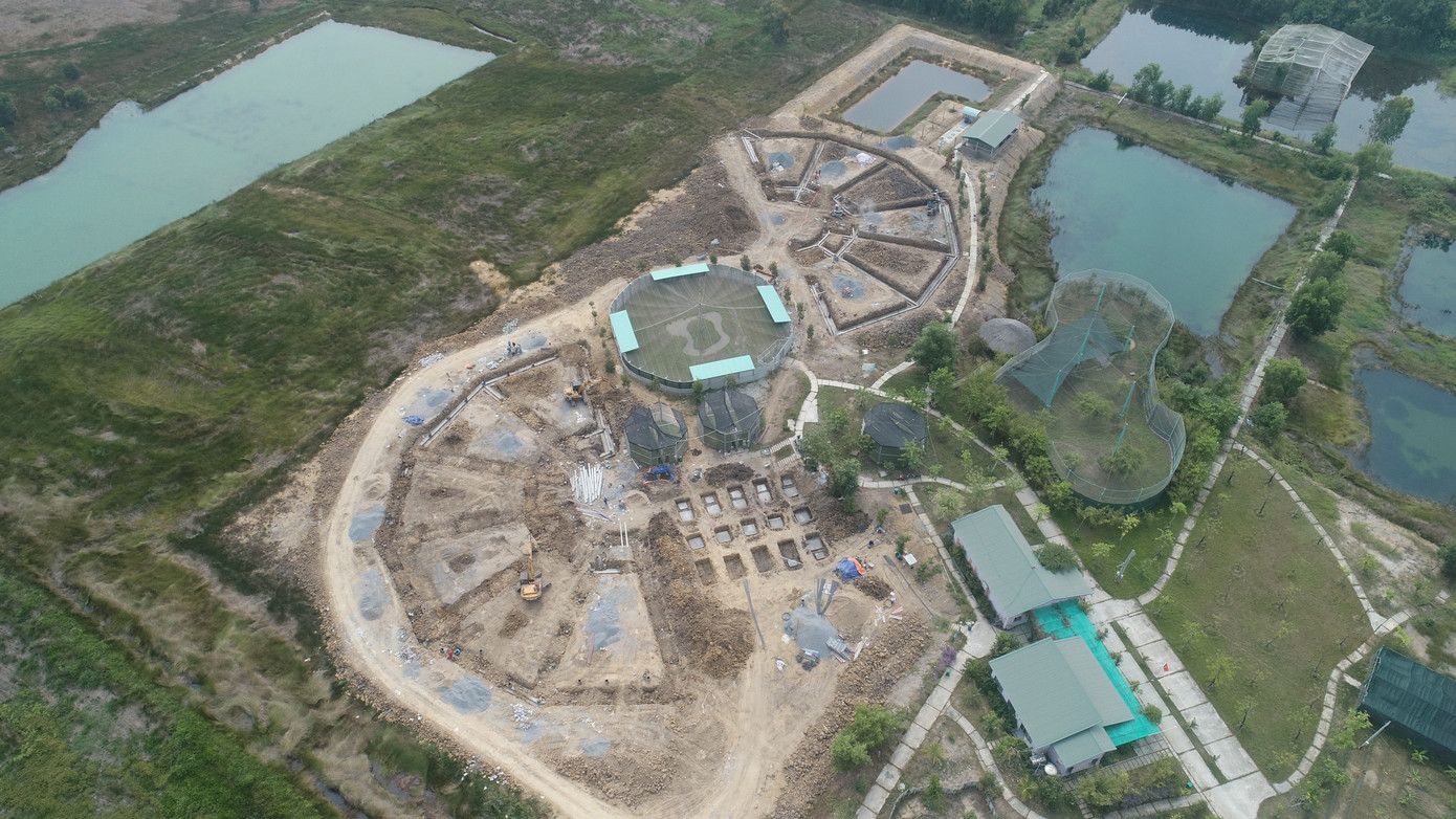 Khu vực phục vụ Chương trình phục hồi và phát triển đàn sếu đầu đỏ ở phân khu A3 Vườn Quốc gia Tràm Chim nhìn từ trên cao. Khu vực phục vụ Chương trình phục hồi và phát triển đàn sếu đầu đỏ ở phân khu A3 Vườn Quốc gia Tràm Chim nhìn từ trên cao.