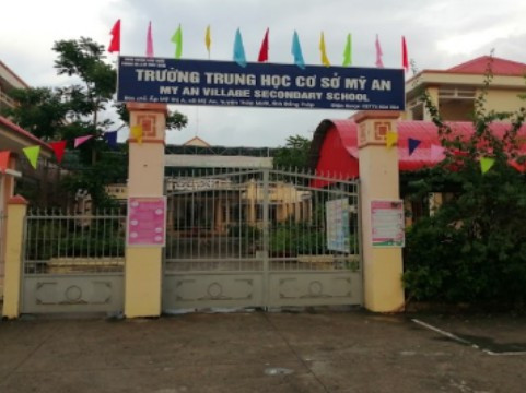 Trường THCS Mỹ An (Tháp Mười, Đồng Tháp) nơi xảy ra vụ việc phụ huynh vào trường hành hung giáo viên.