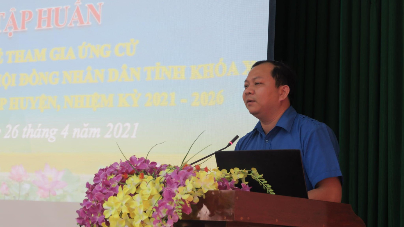 Anh Huỳnh Minh Thức, Bí thư Tỉnh đoàn Đồng Tháp phát biểu Anh Huỳnh Minh Thức, Bí thư Tỉnh đoàn Đồng Tháp phát biểu