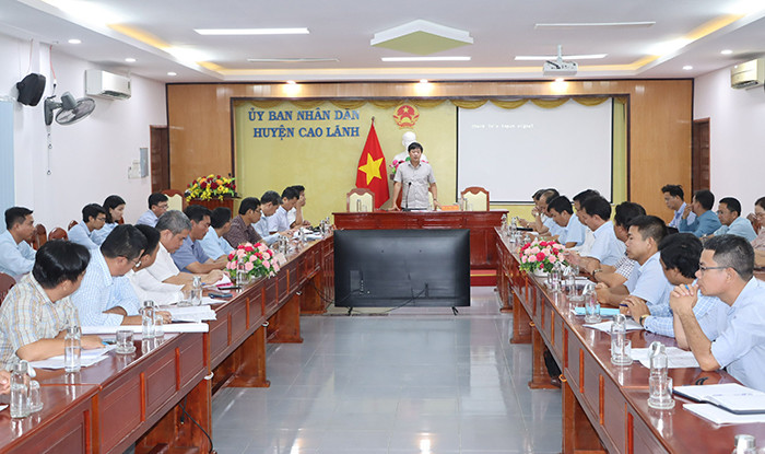 Đoàn công tác làm việc với các sở, ngành, địa phương và đơn vị liên quan tại UBND huyện Cao Lãnh. Ảnh: PV. Đoàn công tác làm việc với các sở, ngành, địa phương và đơn vị liên quan tại UBND huyện Cao Lãnh. Ảnh: PV.