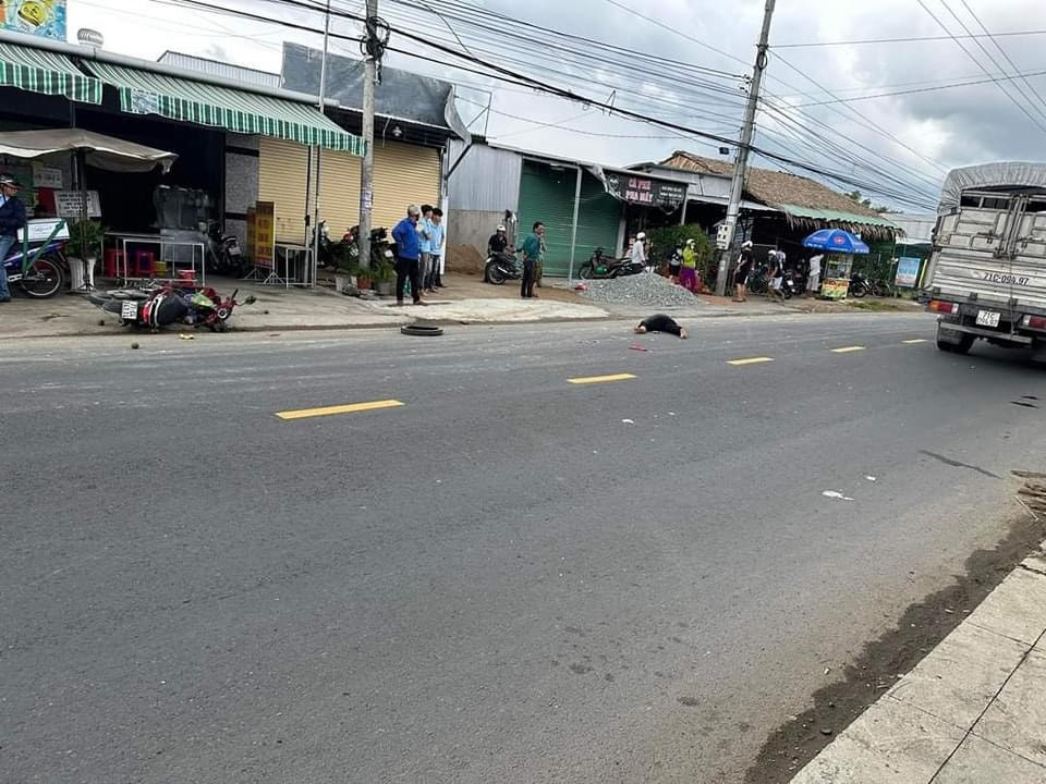 Hiện trường xảy ra tai nạn chết người.