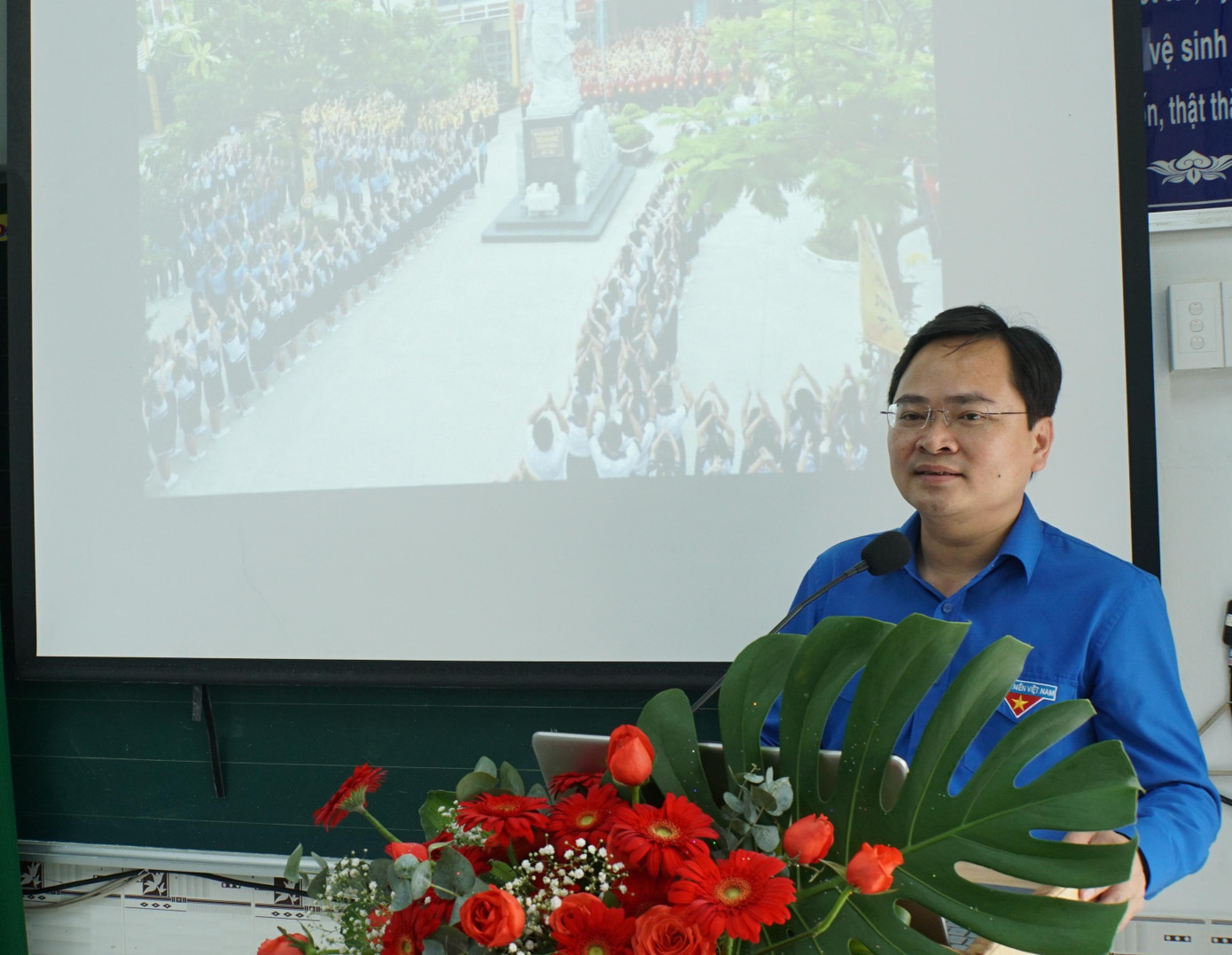 Anh Nguyễn Anh Tuấn, Bí thư thứ nhất Trung ương Đoàn phát biểu. - Ảnh: Hòa Hội