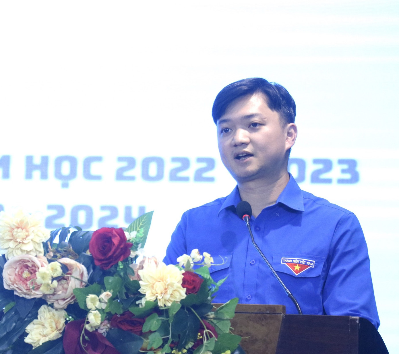 Anh Nguyễn Minh Triết - Bí thư T.Ư Đoàn, Chủ tịch T.Ư Hội Sinh viên Việt Nam phát biểu tại hội nghị. Anh Nguyễn Minh Triết - Bí thư T.Ư Đoàn, Chủ tịch T.Ư Hội Sinh viên Việt Nam phát biểu tại hội nghị.