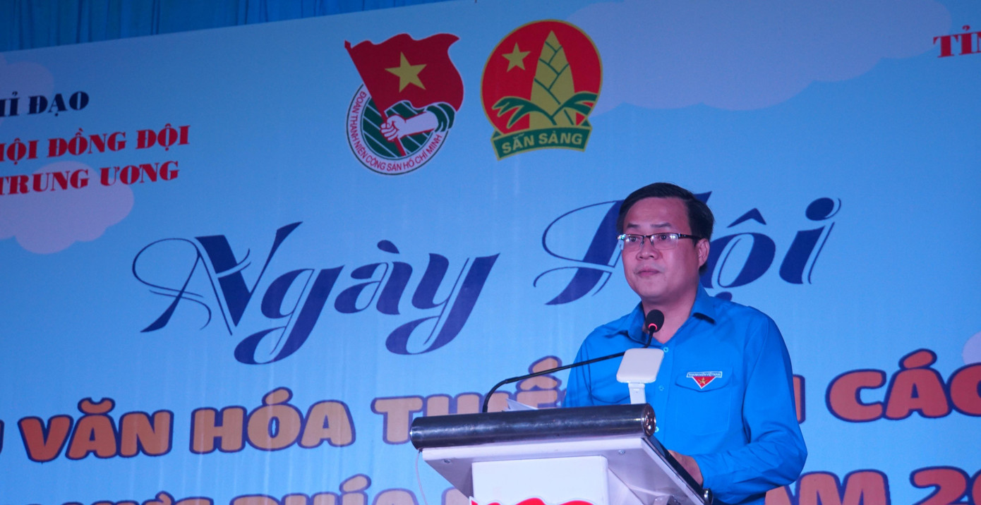 Anh Nguyễn Thanh Nhã, Phó Bí thư Tỉnh đoàn Trà Vinh phát biểu