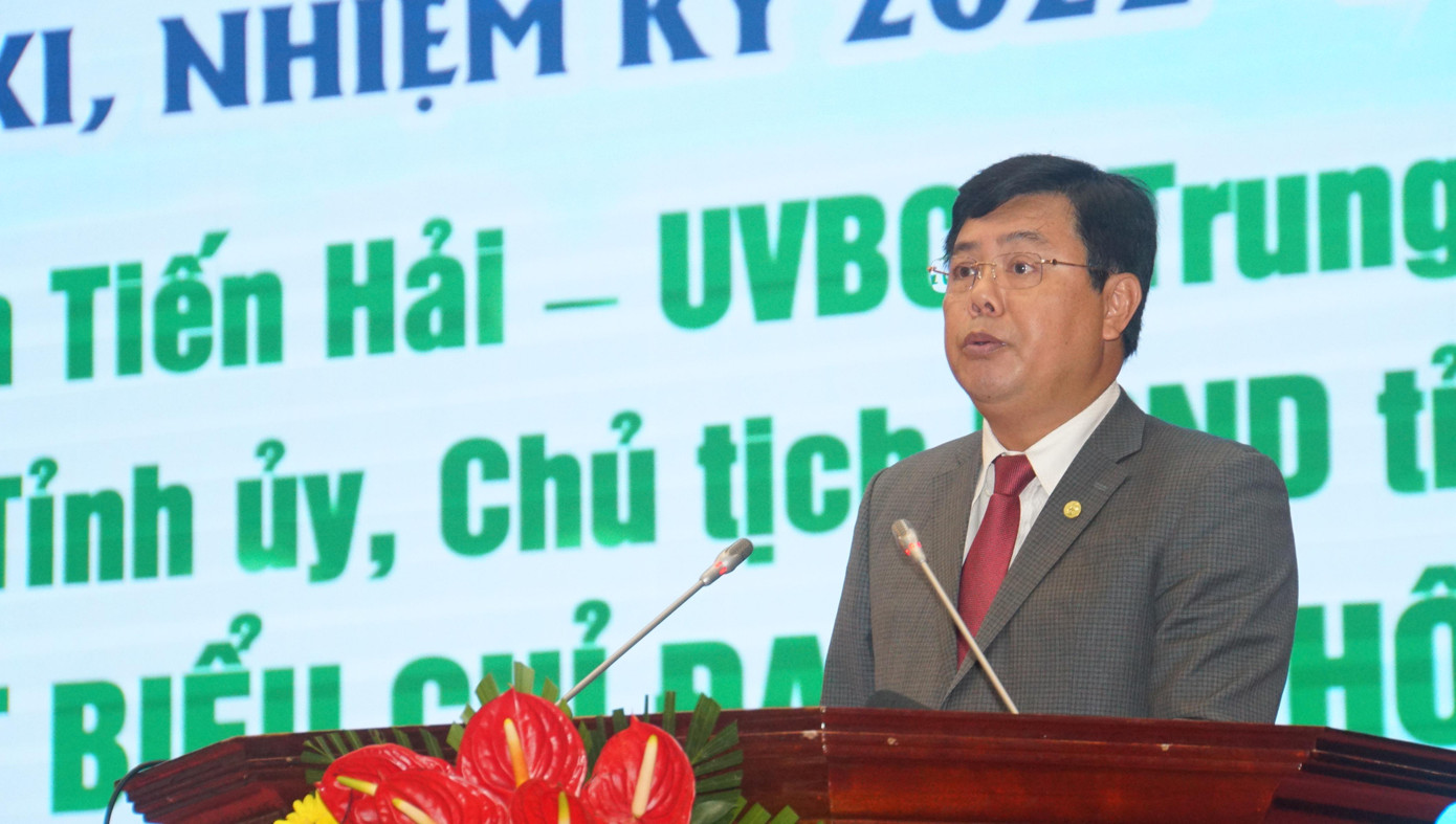 Bí Thư Tỉnh ủy Cà Mau Nguyễn Tiến Hải phát biểu Bí Thư Tỉnh ủy Cà Mau Nguyễn Tiến Hải phát biểu