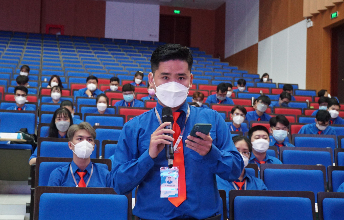 Đại biểu phát biểu ý kiến tại đại hội. - Ảnh: Hòa Hội Đại biểu phát biểu ý kiến tại đại hội. - Ảnh: Hòa Hội