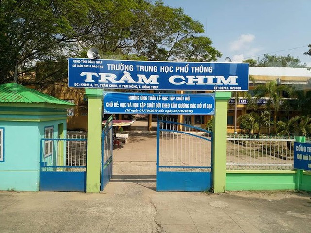 Trường THPT Tràm Chim nơi thầy Lai công tác. Ảnh: P.T Trường THPT Tràm Chim nơi thầy Lai công tác. Ảnh: P.T
