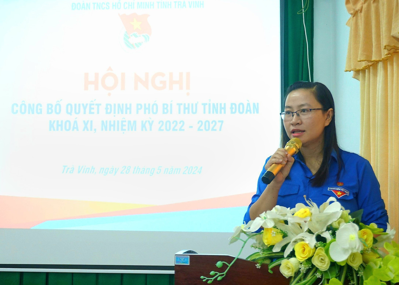 Tân Phó Bí thư Tỉnh Đoàn Trà Vinh Nguyễn Thị Cẩm Hương phát biểu nhận nhiệm vụ. Tân Phó Bí thư Tỉnh Đoàn Trà Vinh Nguyễn Thị Cẩm Hương phát biểu nhận nhiệm vụ.