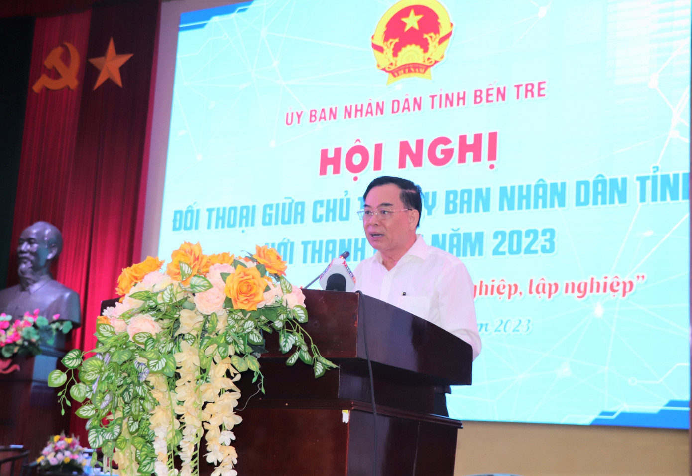 Ông Trần Ngọc Tam, Chủ tịch UBND tỉnh Bến Tre phát biểu