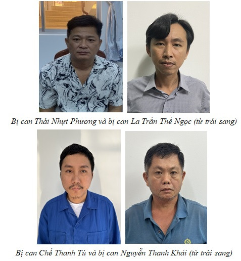 Các bị can khởi tố bổ sung tội đánh bạc (Ảnh: CA cung cấp). Các bị can khởi tố bổ sung tội đánh bạc (Ảnh: CA cung cấp).