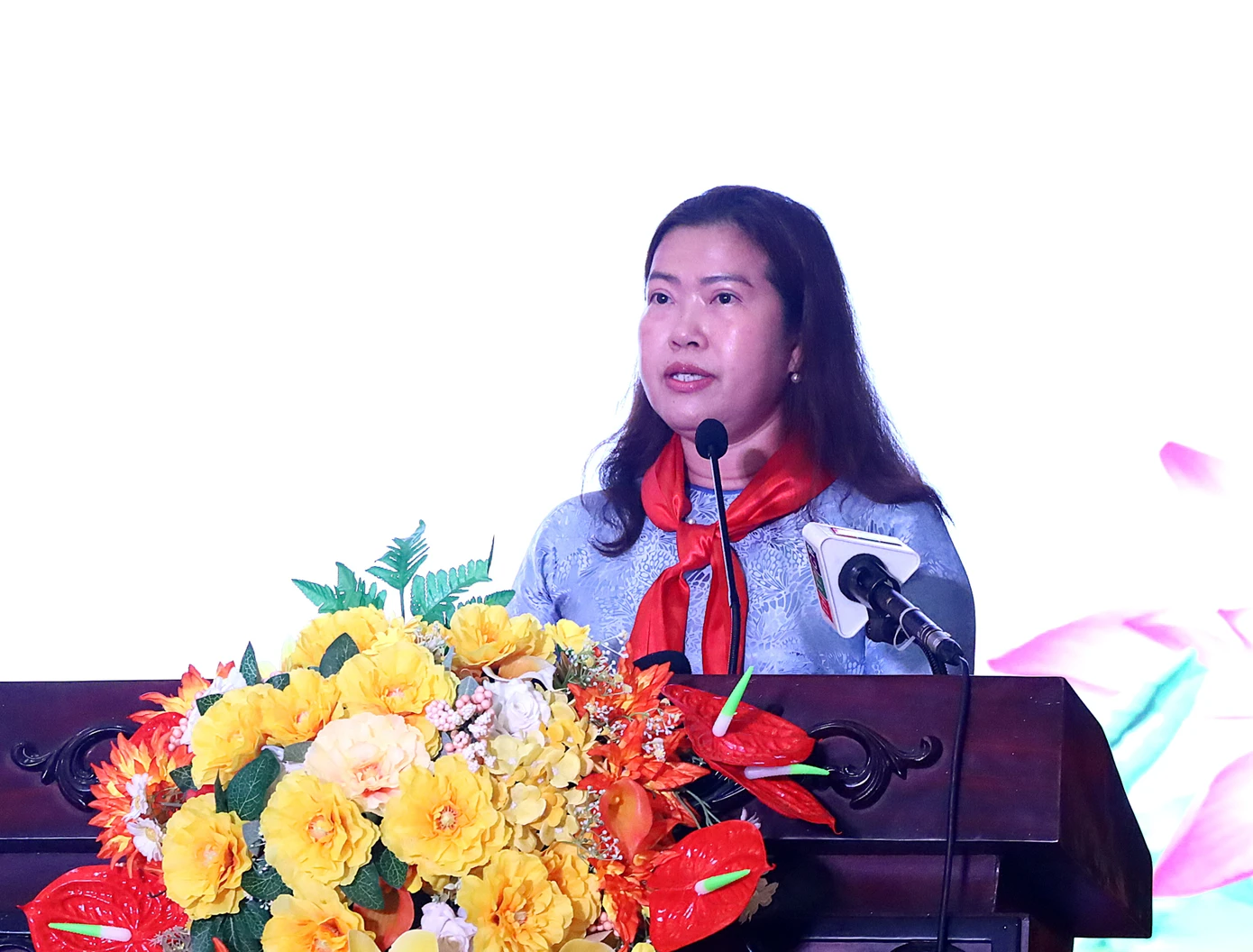 Bà Nguyễn Thị Ngọc Điệp - Phó Chủ tịch UBND TP. Cần Thơ phát biểu tại đại hội.