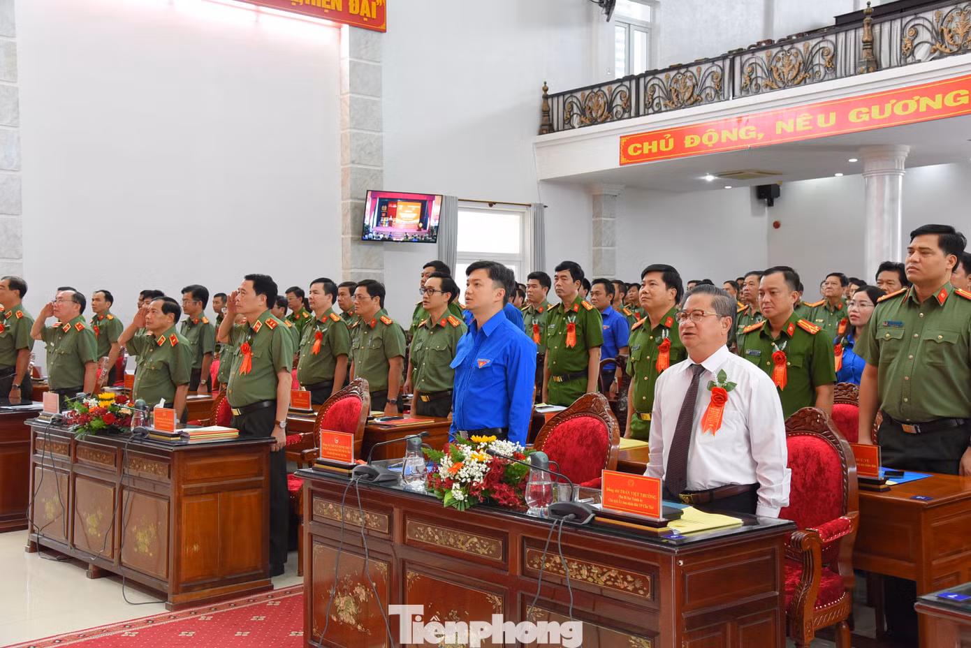 Lãnh đạo Trung ương Đoàn, Bộ Công an, thành phố Cần Thơ tham dự hội nghị. Ảnh: Hòa Hội