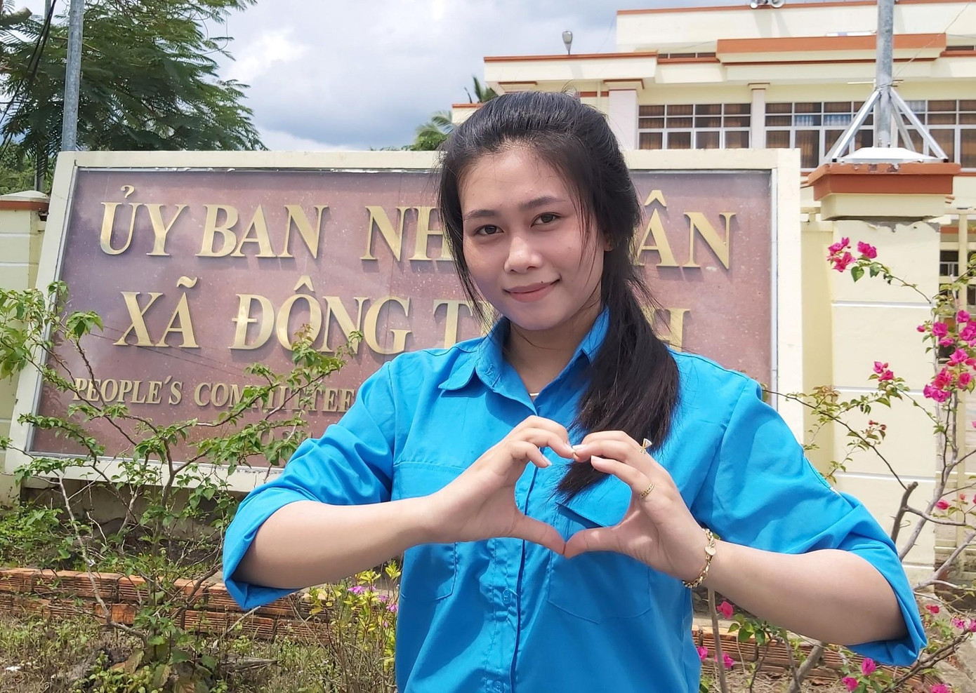 Chị Dương Bảo Trân, Phó Bí thư xã đoàn Đông Thạnh, huyện Châu Thành, tỉnh Hậu Giang. - Ảnh: Hòa Hội