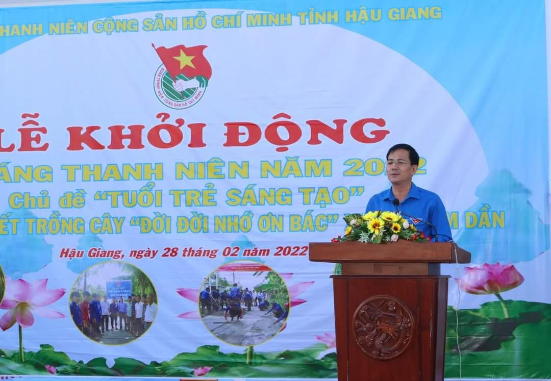 Ông Trần Văn Huyến, Phó Bí thư Thường trực Tỉnh ủy, Chủ tịch HĐND tỉnh Hậu Giang phát biểu. - Ảnh: TĐ HG