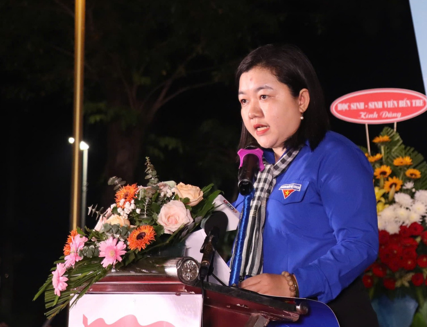 Chị Lâm Như Quỳnh - Bí thư Tỉnh Đoàn Bến Tre phát biểu.