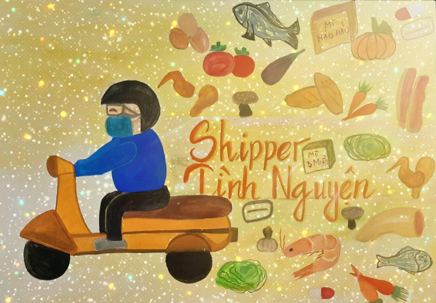 Trong lúc khó khăn luôn có những mô hình hay &quot; shipper tình nguyện &quot; ra đời để hỗ trợ bà con trong khu phong tỏa, cách ly mua nhu yếu phẩm. Đó là hình đẹp của các bạn đoàn viên trong mùa dịch.