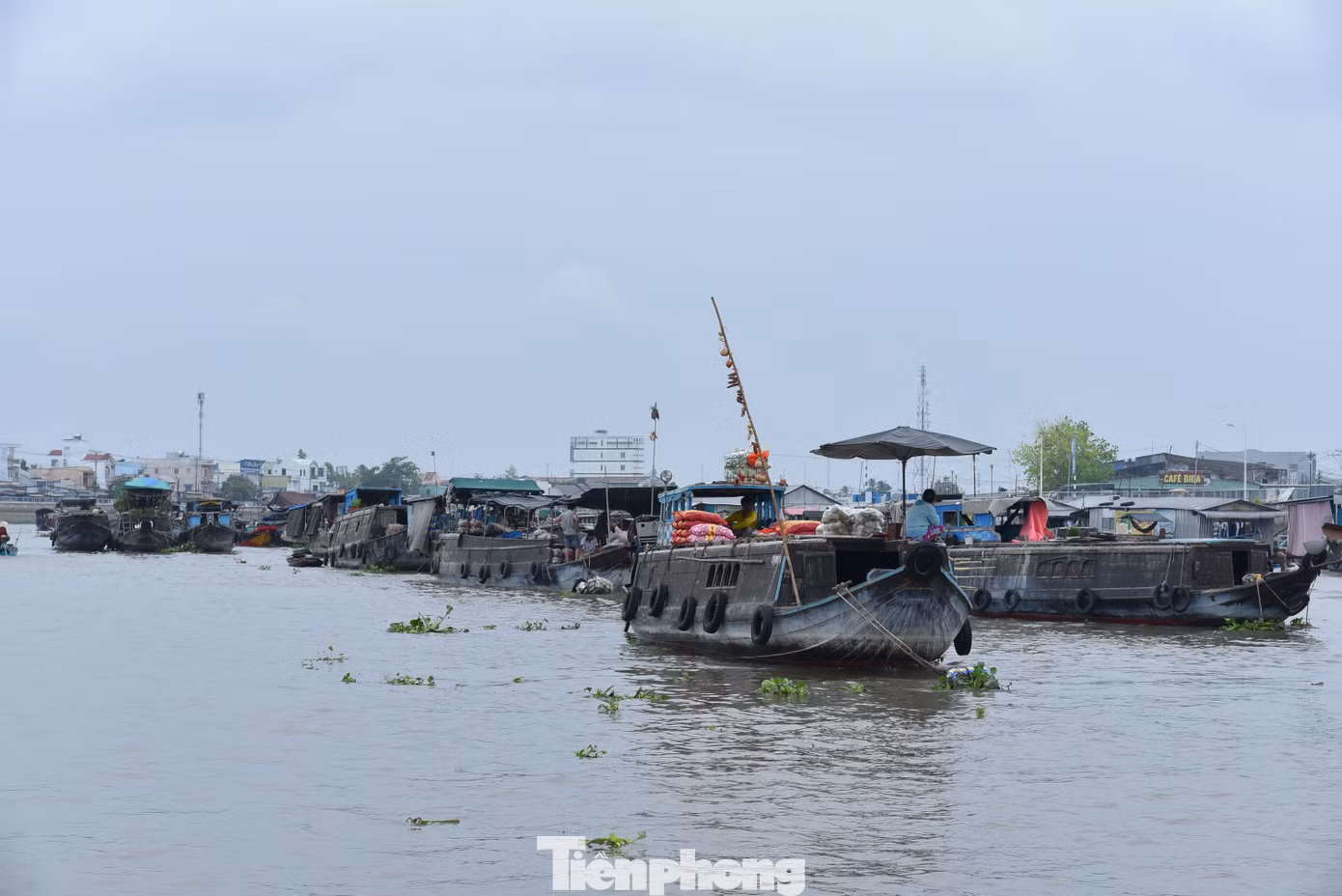 Hình ảnh ghe xuồng chở hàng hóa neo đậu trên sông đã trở thành biểu tượng của sông nước miền Tây. Đặc biệt, chợ nổi Cái Răng không chỉ là nơi giao thương mà còn là điểm giao lưu văn hóa, thể hiện bản sắc qua cách buôn bán, sinh hoạt và giao tiếp thân thiện của người dân địa phương. Ảnh: Hòa Hội