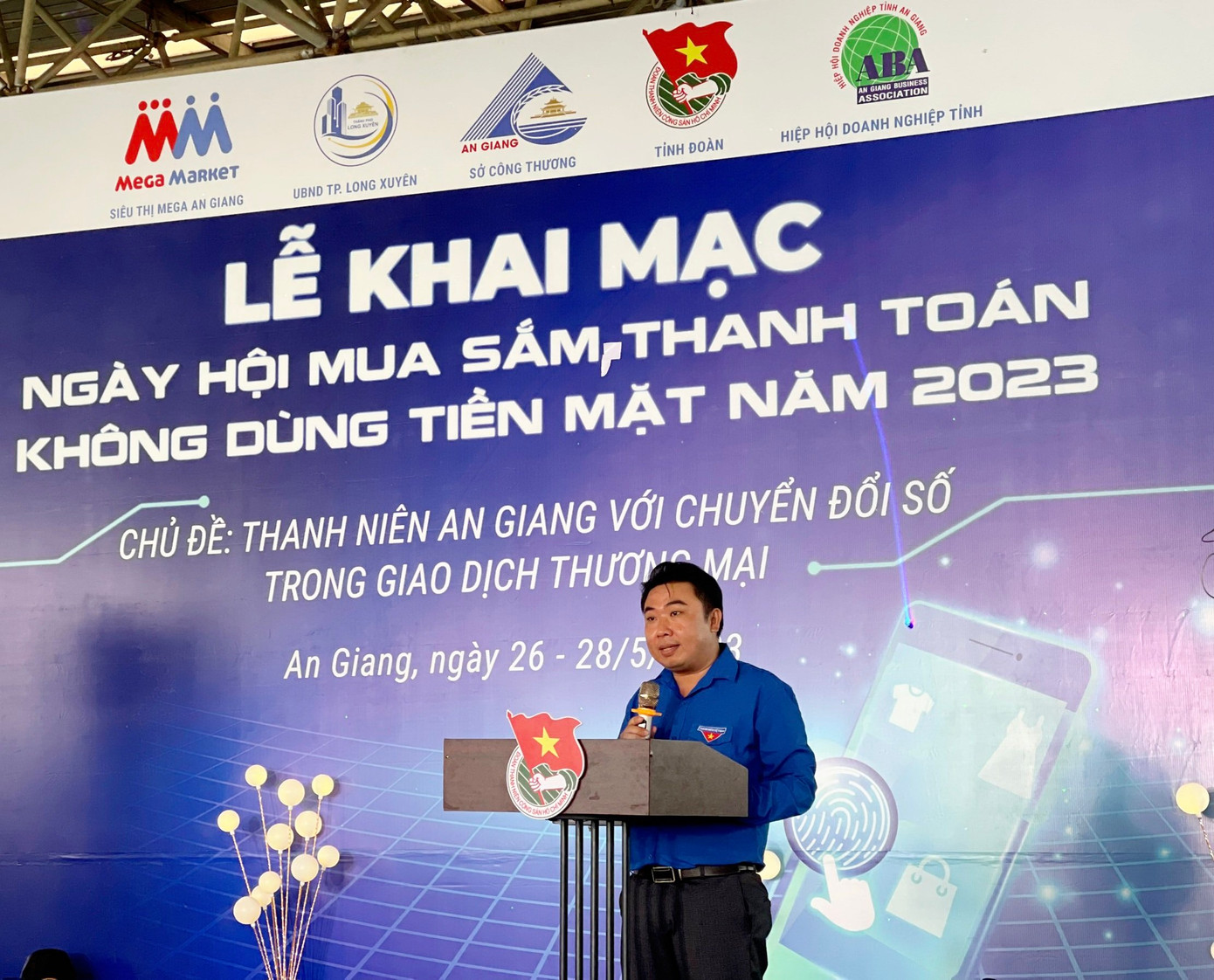 Anh Đỗ Minh Sang, Phó Bí thư Tỉnh Đoàn An Giang phát biểu