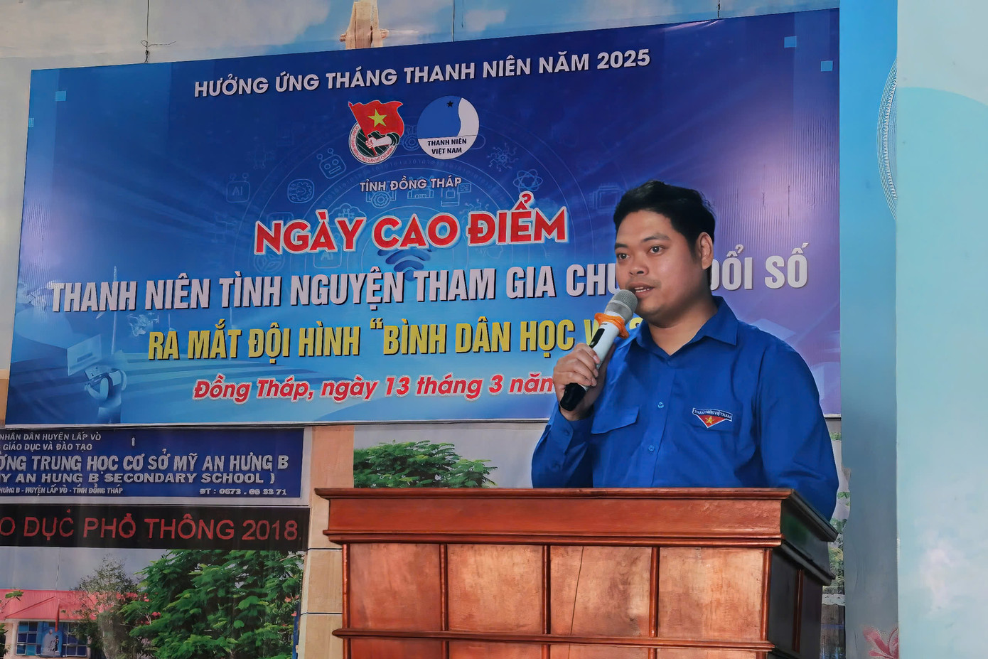 Anh Lê Hoàng Quyết – Phó Bí thư Tỉnh Đoàn Đồng Tháp phát biểu.