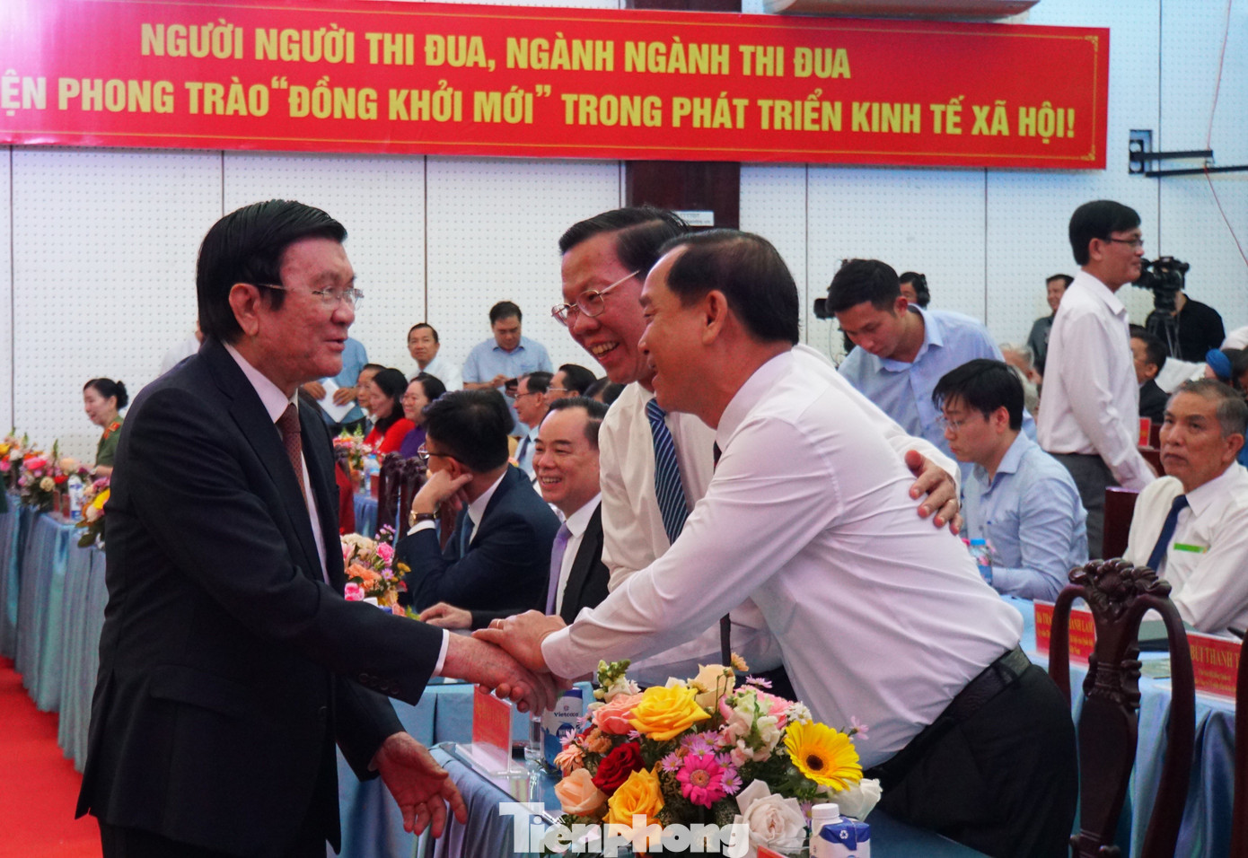 Nguyên Chủ tịch nước Trương Tấn Sang dự buổi lễ. Ảnh: Hòa Hội Nguyên Chủ tịch nước Trương Tấn Sang dự buổi lễ. Ảnh: Hòa Hội