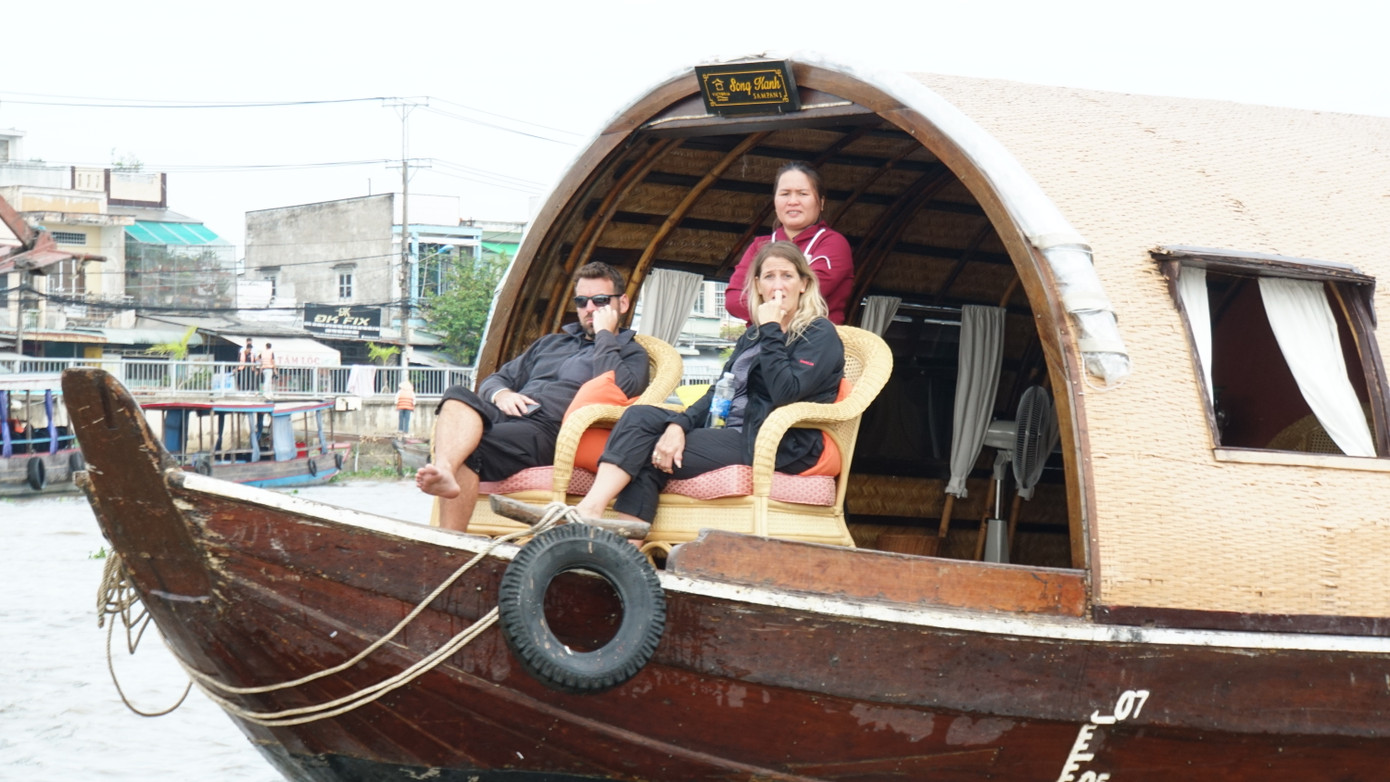 Khách quốc tế du ngoạn trên sông. Ảnh: Hòa Hội. Khách quốc tế du ngoạn trên sông. Ảnh: Hòa Hội.