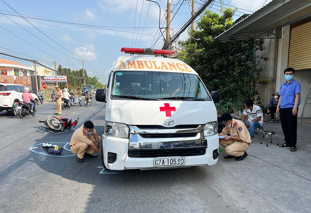 Hiện trường vụ tai nạn. Ảnh: PV.