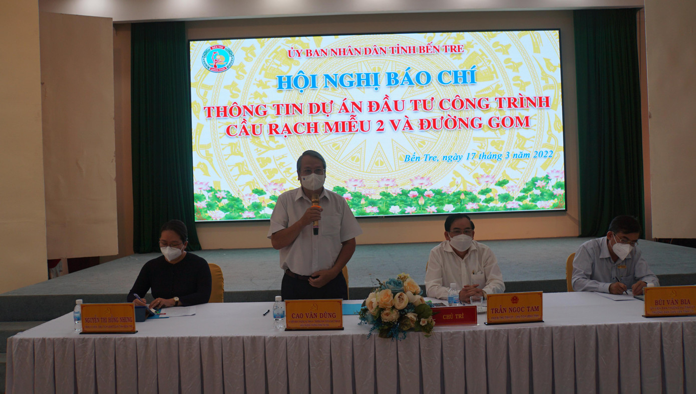 Lãnh đạo tỉnh Bến Tre phát biểu. - Ảnh Hòa Hội