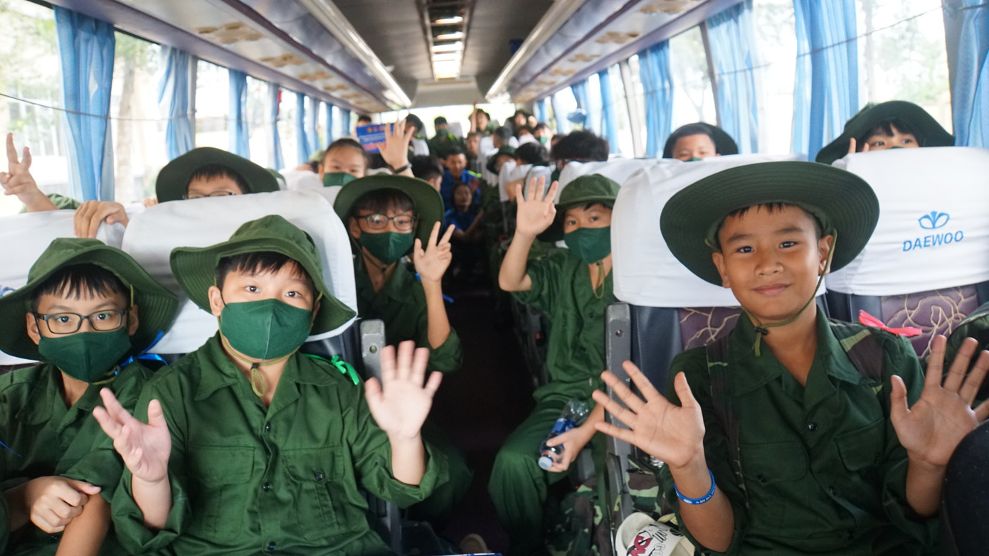 Các em nhỏ hào hứng tham gia chương trình Học kỳ trong quân đội. Ảnh: Hòa Hội. Các em nhỏ hào hứng tham gia chương trình Học kỳ trong quân đội. Ảnh: Hòa Hội.