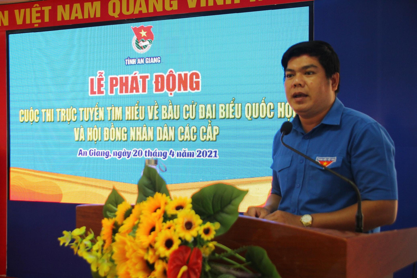 Anh Lê Thanh Tiền, Trưởng ban Tuyên giáo Tỉnh đoàn An Giang phát động cuộc thi Anh Lê Thanh Tiền, Trưởng ban Tuyên giáo Tỉnh đoàn An Giang phát động cuộc thi