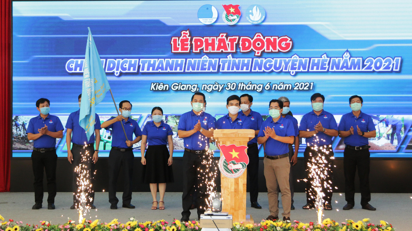 Tỉnh đoàn Kiên Giang phát động chiến dịch Thanh niên tình nguyện hè. - Ảnh: TĐKG Tỉnh đoàn Kiên Giang phát động chiến dịch Thanh niên tình nguyện hè. - Ảnh: TĐKG